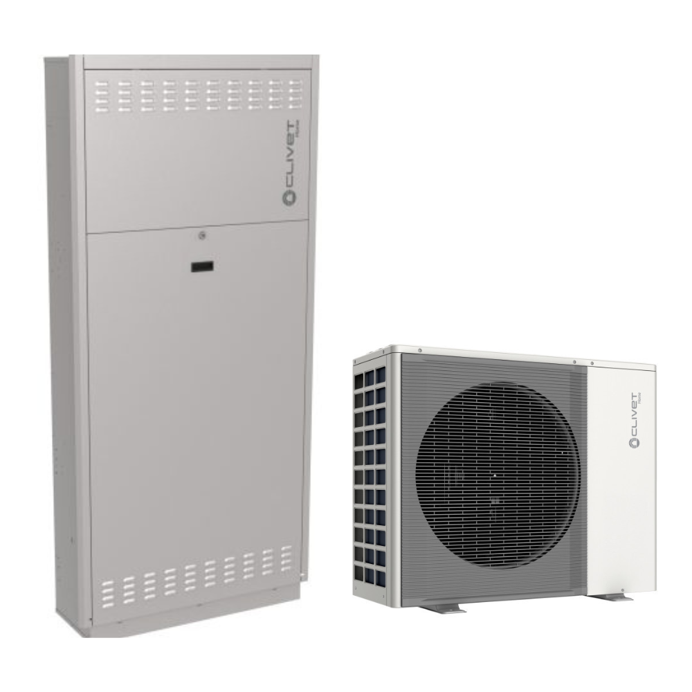 Clivet MISAN osztott hőszivattyú 8,3kW - Rejtett beltéri, 150l HMV