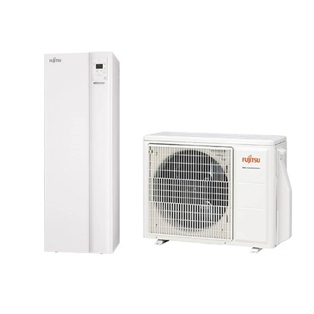 Fujitsu Waterstage Comfort osztott hőszivattyú 8 kW, 1 fázis + 190l HMV, csak fűtésre - WGYA080ML3-WOYA080KLT