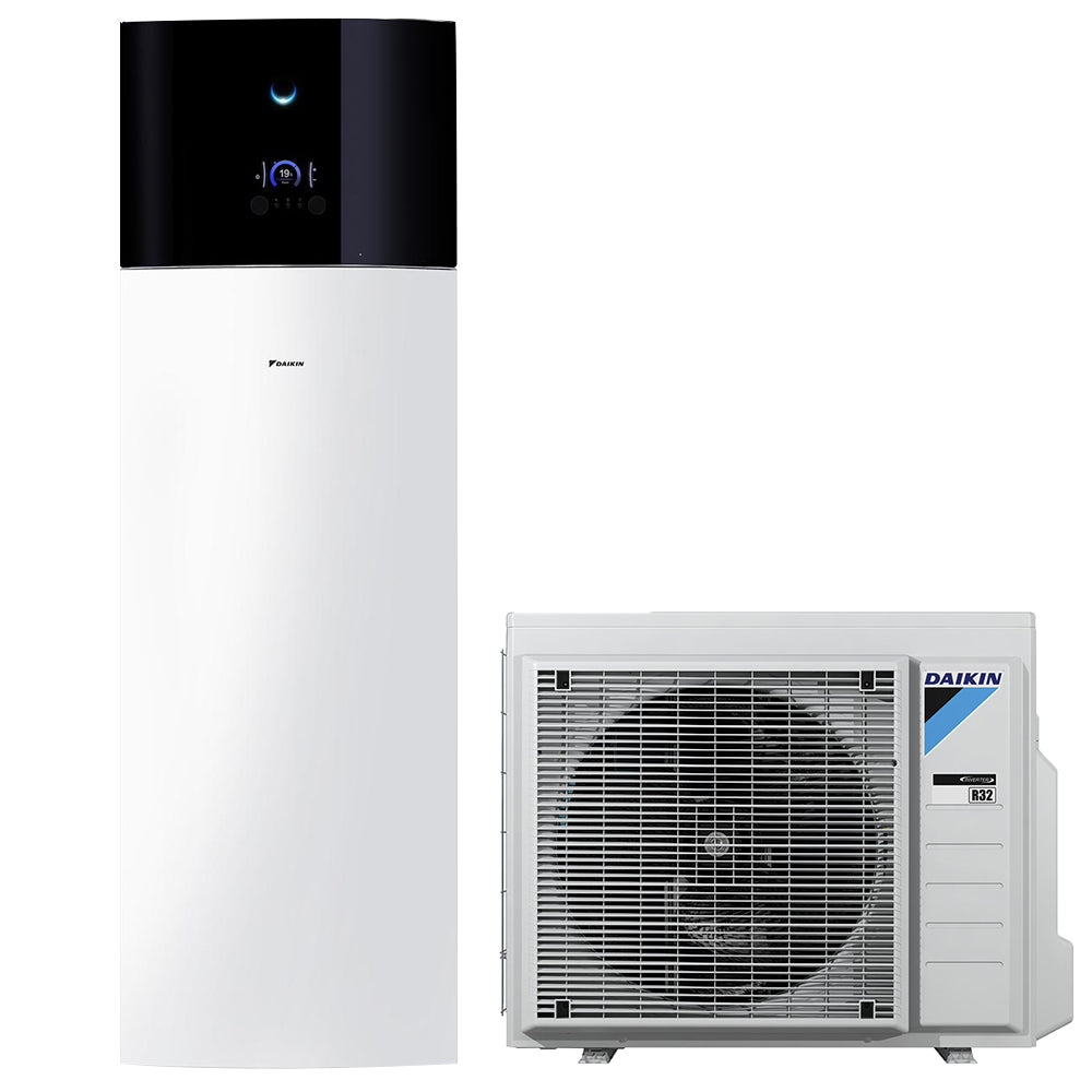Daikin Altherma 3 osztott hőszivattyú, 8kW, fűtésre-hűtésre, 180l HMV, 9kW fűtőbetét