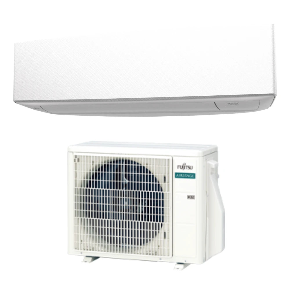 Fujitsu DESIGN AIRSTAGE KETF oldalfali split klíma 2,5kW + Wifi - Pearl White x White