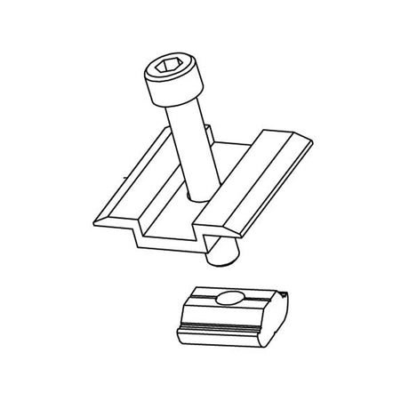 Közlefogó lapostetős tartószerkezethez (30-35mm) Fekete 6db/szett