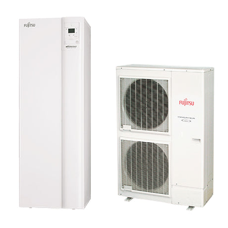 Fujitsu Waterstage High Power osztott hőszivattyú 11 kW, 1 fázis +190l HMV, csak fűtésre - WGYG140DG6-WOYG112LHT