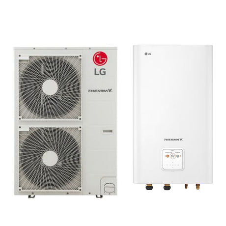 LG Therma V hidrosplit hőszivattyú 16kW, 3 fázis (HN1600MC.NK1 + HU163MRB.U30)
