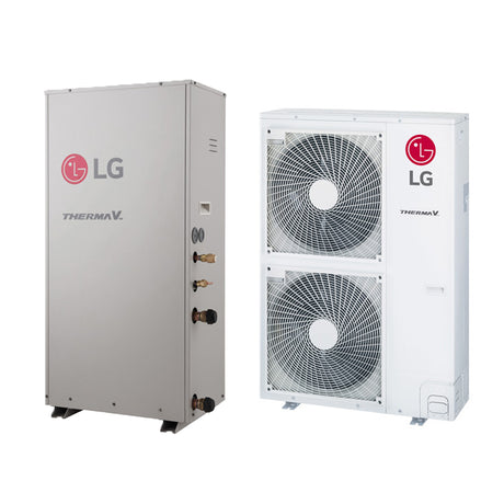 LG Therma V osztott hőszivattyú 16kW, 1 fázis, magas hőmérsékletű (HN1610H.NK3 + HU161HA.U33)