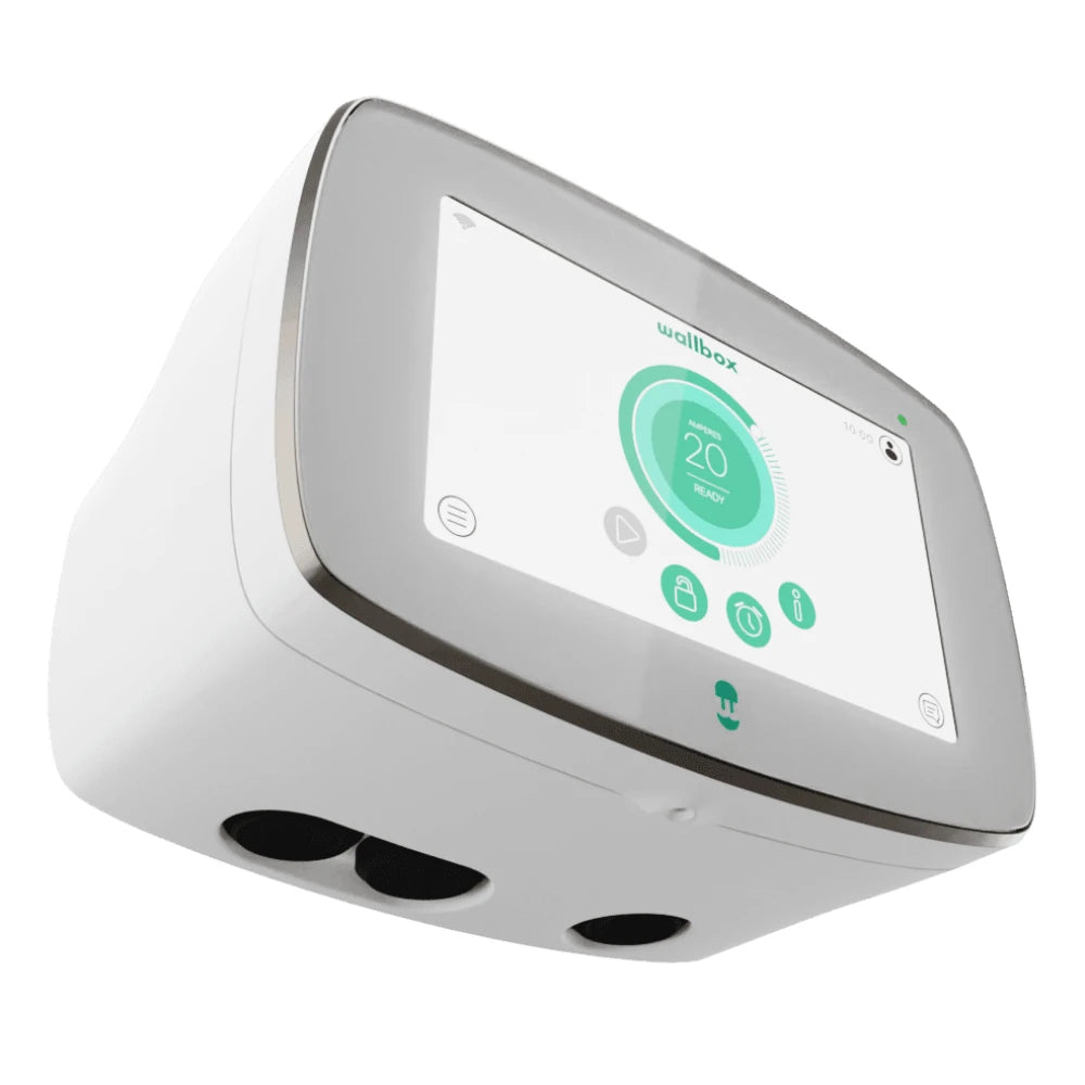 Wallbox Commander 2 – 22 kW, 3 fázisú, fali EV-töltő, 5 m Type 2 kábel, fehér