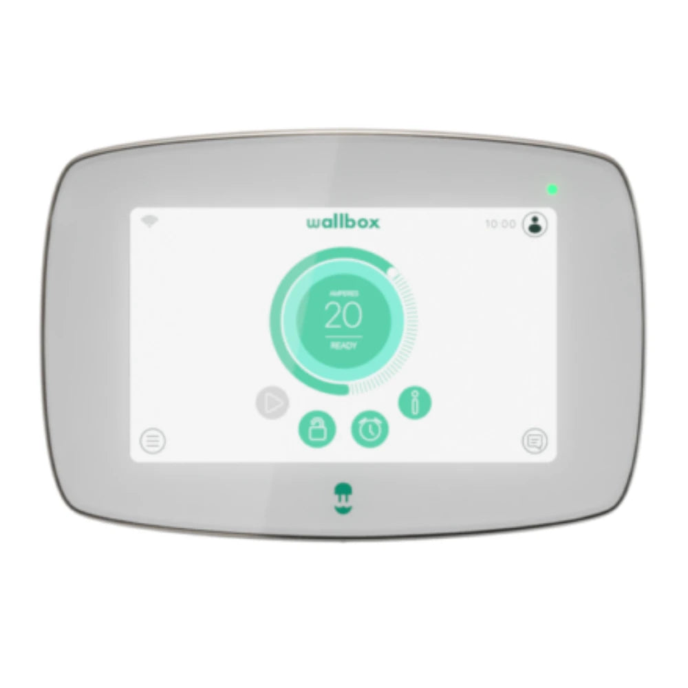 Wallbox Commander 2 – 22 kW, 3 fázisú, fali EV-töltő, 7 m Type 2 kábel, fehér