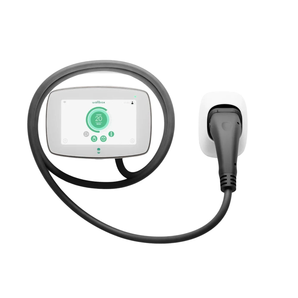 Wallbox Commander 2 – 22 kW, 3 fázisú, fali EV-töltő, 5 m Type 2 kábel, fehér