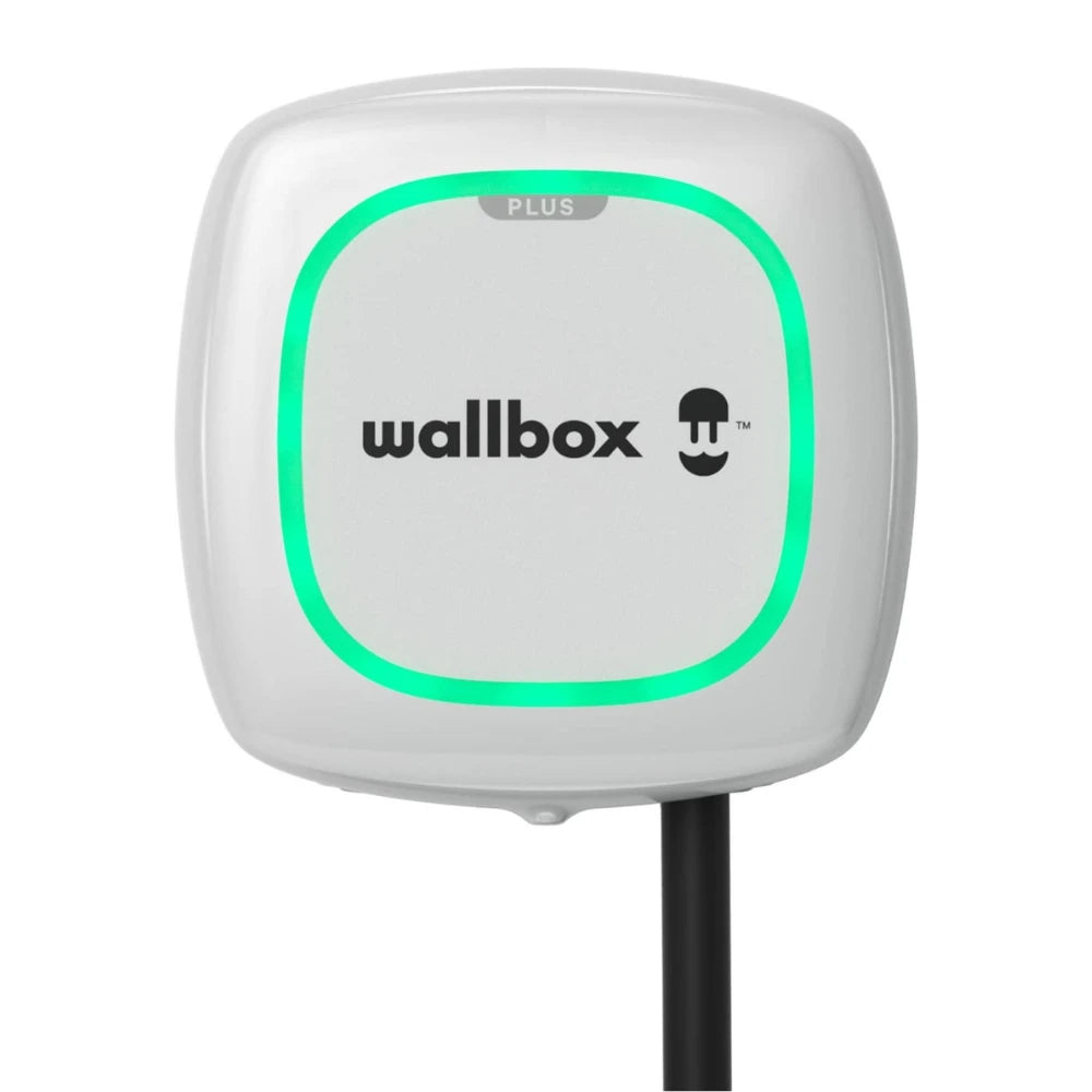 Wallbox Pulsar Plus – 22 kW, 3 fázisú, fali EV-töltő, 7 m Type 2 kábel, fehér