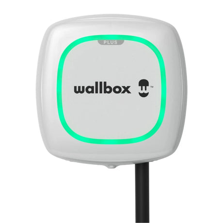 Wallbox Pulsar Plus – 22 kW, 3 fázisú, fali EV-töltő, 7 m Type 2 kábel, fehér