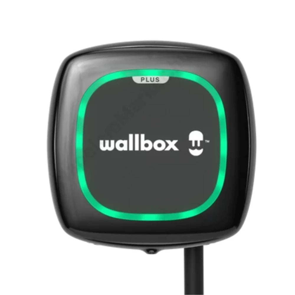 Wallbox Pulsar Plus – 22 kW, 3 fázisú, fali EV-töltő, 7 m Type 2 kábel, fekete